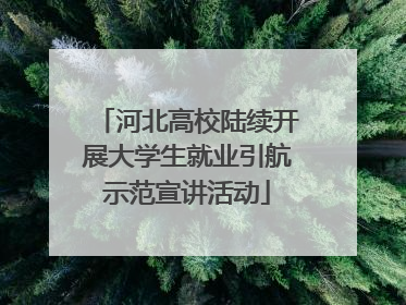 河北高校陆续开展大学生就业引航示范宣讲活动