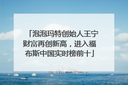 泡泡玛特创始人王宁财富再创新高，进入福布斯中国实时榜前十