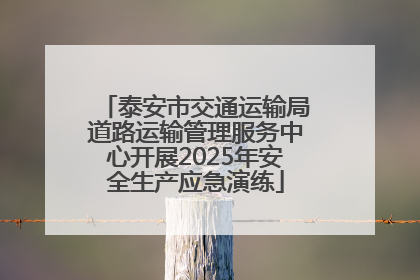 泰安市交通运输局道路运输管理服务中心开展2025年安全生产应急演练