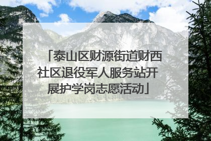 泰山区财源街道财西社区退役军人服务站开展护学岗志愿活动