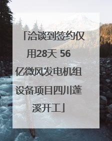 洽谈到签约仅用28天 56亿微风发电机组设备项目四川蓬溪开工