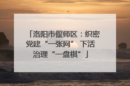 洛阳市偃师区：织密党建“一张网” 下活治理“一盘棋”