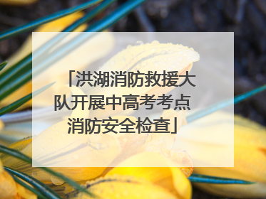 洪湖消防救援大队开展中高考考点消防安全检查