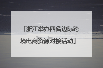 浙江举办四省边际跨境电商资源对接活动