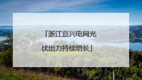浙江嘉兴电网光伏出力持续增长