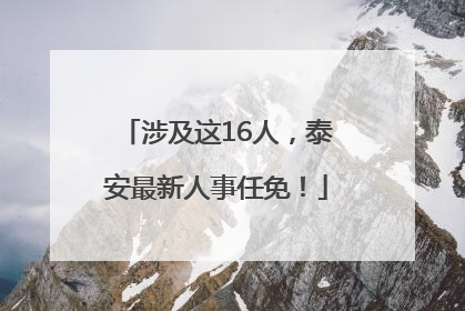 涉及这16人，泰安最新人事任免！