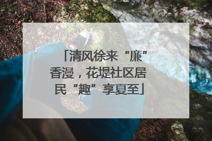 清风徐来“廉”香漫，花堤社区居民“趣”享夏至