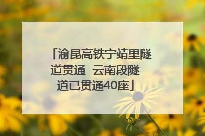 渝昆高铁宁靖里隧道贯通  云南段隧道已贯通40座