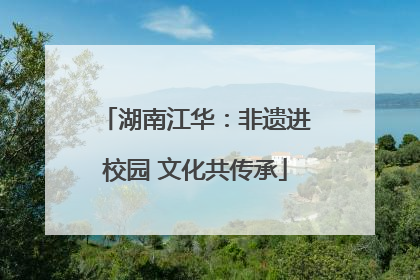 湖南江华：非遗进校园 文化共传承