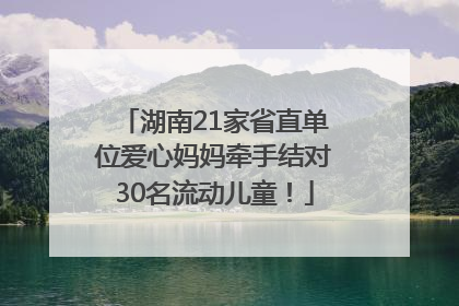 湖南21家省直单位爱心妈妈牵手结对30名流动儿童！