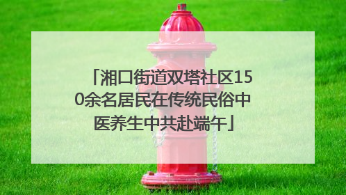 湘口街道双塔社区150余名居民在传统民俗中医养生中共赴端午