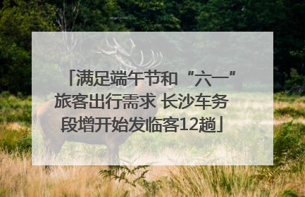 满足端午节和“六一”旅客出行需求 长沙车务段增开始发临客12趟