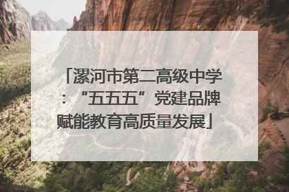 漯河市第二高级中学：“五五五”党建品牌赋能教育高质量发展