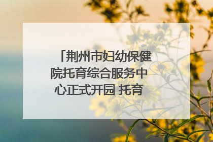 荆州市妇幼保健院托育综合服务中心正式开园 托育宣传月同步启动