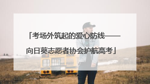 考场外筑起的爱心防线——向日葵志愿者协会护航高考