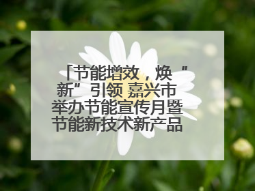 节能增效，焕“新”引领 嘉兴市举办节能宣传月暨节能新技术新产品新装备推广活动