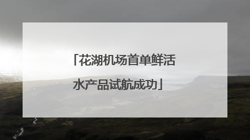花湖机场首单鲜活水产品试航成功