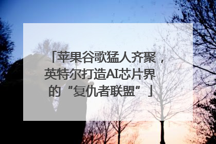 苹果谷歌猛人齐聚，英特尔打造AI芯片界的“复仇者联盟”