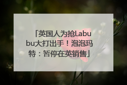 英国人为抢Labubu大打出手！泡泡玛特：暂停在英销售