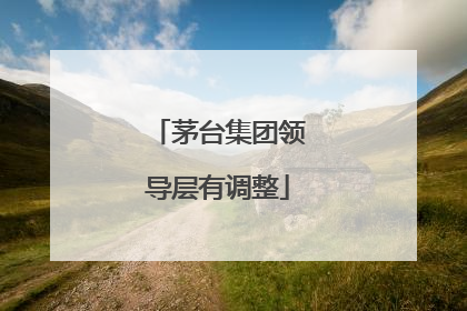 茅台集团领导层有调整