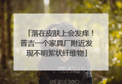 落在皮肤上会发痒！普吉一个家具厂附近发现不明絮状纤维物