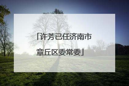 许芳已任济南市章丘区委常委