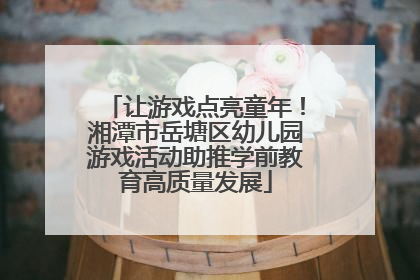 让游戏点亮童年！湘潭市岳塘区幼儿园游戏活动助推学前教育高质量发展
