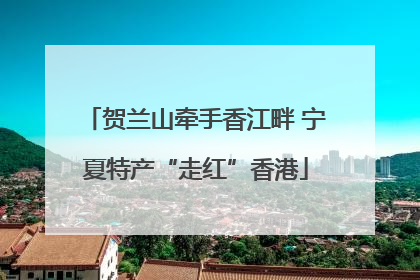 贺兰山牵手香江畔 宁夏特产“走红”香港