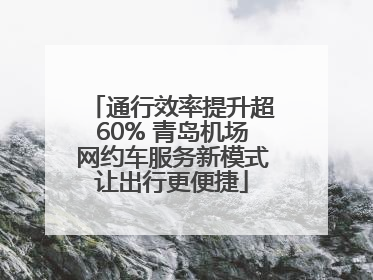 通行效率提升超60% 青岛机场网约车服务新模式让出行更便捷