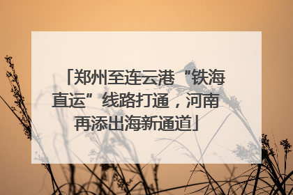 郑州至连云港“铁海直运”线路打通，河南再添出海新通道