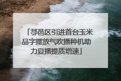 鄠邑区引进首台玉米品字摆放气吹播种机助力夏播提质增速