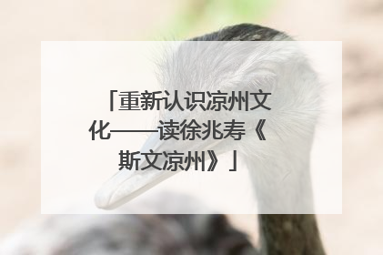 重新认识凉州文化——读徐兆寿《斯文凉州》