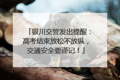 银川交警发出提醒：高考结束放松不放纵，交通安全要谨记！