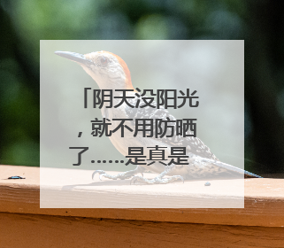 阴天没阳光，就不用防晒了……是真是假？｜谣言终结站