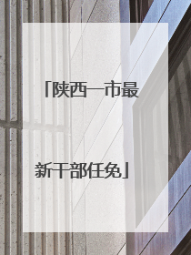 陕西一市最新干部任免