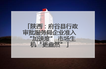 陕西：府谷县行政审批服务局企业准入“加速度” 市场生机“更盎然”