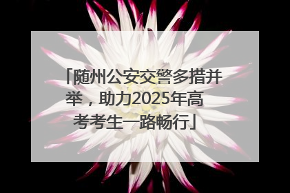 随州公安交警多措并举，助力2025年高考考生一路畅行