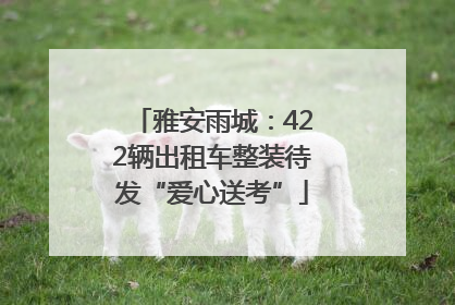 雅安雨城：422辆出租车整装待发“爱心送考”