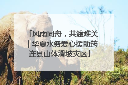 风雨同舟，共渡难关｜华夏水务爱心援助筠连县山体滑坡灾区