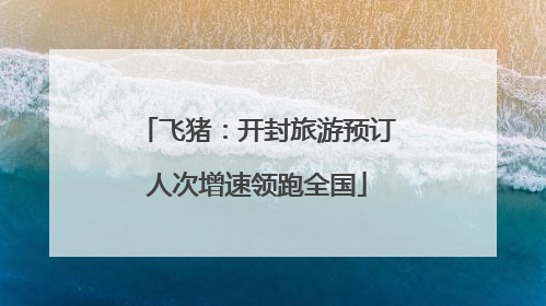 飞猪：开封旅游预订人次增速领跑全国
