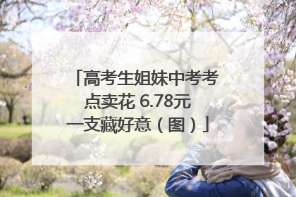 高考生姐妹中考考点卖花 6.78元一支藏好意（图）