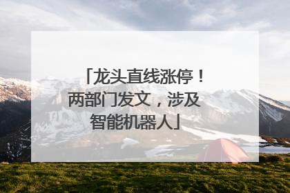 龙头直线涨停！两部门发文，涉及智能机器人