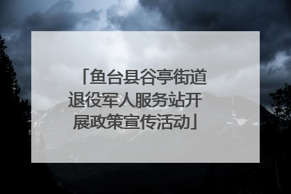 鱼台县谷亭街道退役军人服务站开展政策宣传活动