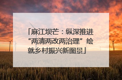 麻江坝芒：纵深推进“两清两改两治理”绘就乡村振兴新图景