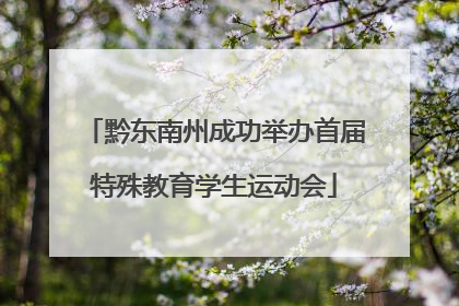 黔东南州成功举办首届特殊教育学生运动会