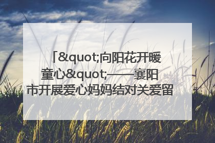 "向阳花开暖童心"——襄阳市开展爱心妈妈结对关爱留守困境儿童庆"六一"活动