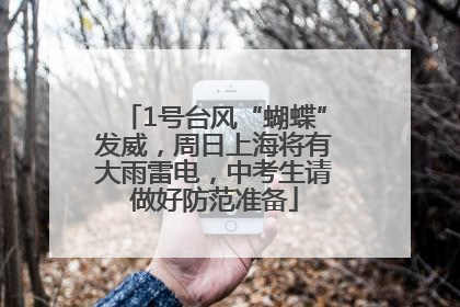 1号台风“蝴蝶”发威，周日上海将有大雨雷电，中考生请做好防范准备