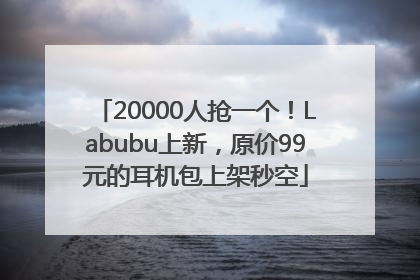 20000人抢一个！Labubu上新，原价99元的耳机包上架秒空