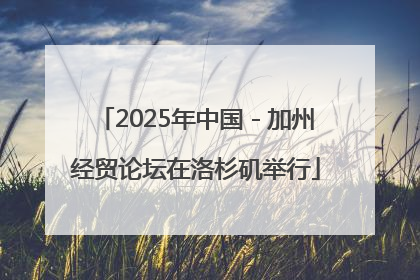 2025年中国－加州经贸论坛在洛杉矶举行