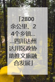 2800余公里、24个乡镇……四川达州达川区政协助推文旅融合发展